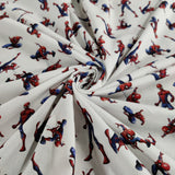 FS756_4 Spider-Man Figure Cotton | Fabric | Action, Action Figure, Brand, Branded, Children, comic, comics, Cotton, Fabric, fashion fabric, Figure, Flash, hero, Kids, Light blue, logo, making, man, Marvel Comics, Spider, Spider Man, Spiderman, super, superhero | Fabric Styles
