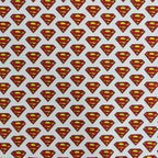 FS639_2 Superman Classic Badge | Fabric | Blue, Brand, Branded, Children, comic, comics, Cotton, Cotton SALE, dc, drape, Fabric, fashion fabric, hero, Kids, Light blue, logo, making, man, Navy, super, superhero, Superman, White | Fabric Styles