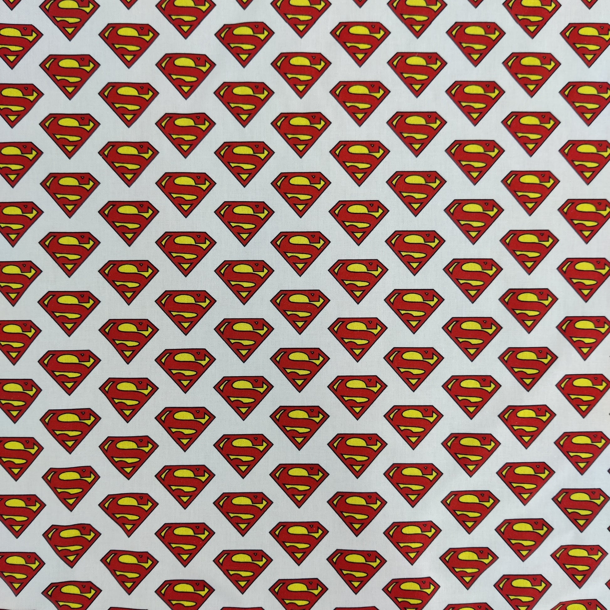FS639_2 Superman Classic Badge | Fabric | Blue, Brand, Branded, Children, comic, comics, Cotton, Cotton SALE, dc, drape, Fabric, fashion fabric, hero, Kids, Light blue, logo, making, man, Navy, super, superhero, Superman, White | Fabric Styles