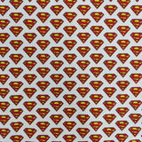 FS639_2 Superman Classic Badge | Fabric | Blue, Brand, Branded, Children, comic, comics, Cotton, Cotton SALE, dc, drape, Fabric, fashion fabric, hero, Kids, Light blue, logo, making, man, Navy, super, superhero, Superman, White | Fabric Styles