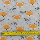 FS883_1 Blushing Foxes Polycotton | Fabric | Blushing, Children, Fabric, fashion fabric, Fox, Foxes, Kid, Kids, making, Poly, Poly Cotton, Sale, sewing, Skirt, White | Fabric Styles