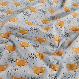 FS883_1 Blushing Foxes Polycotton | Fabric | Blushing, Children, Fabric, fashion fabric, Fox, Foxes, Kid, Kids, making, Poly, Poly Cotton, Sale, sewing, Skirt, White | Fabric Styles