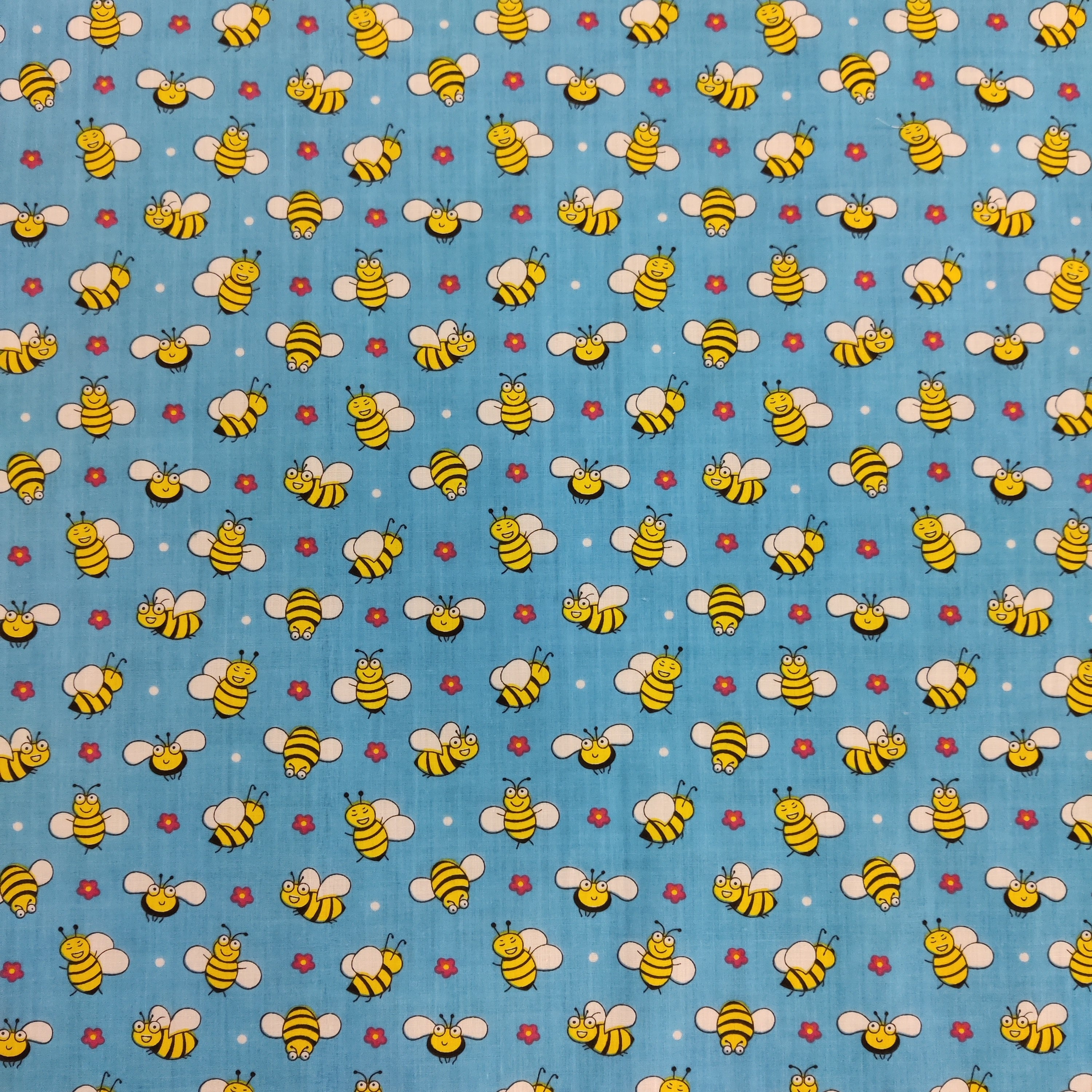 FS884 Bees Polycotton | Fabric | Animal, Bees, Children, Fabric, fashion fabric, Fox, Kid, Kids, making, Poly, Poly Cotton, Sale, sewing, Skirt, White | Fabric Styles