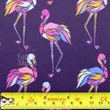 FS1000 Flamingo Scuba Stretch Knit Fabric Purple | Fabric | childrens, Conversational, fabric, flamingo, kids, purple, scuba | Fabric Styles