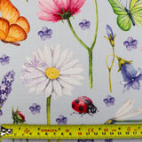 FS998 Wild Flowers | Fabric | bugs, butterfly, daisy, fabric, ladybird, lavendar, scuba, spring, summer | Fabric Styles