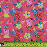 FS891_3 Peppa Pig Summer Flowers Cotton | Fabric | Animal, Baby, Ball, Beach, Bob, Brand, Branded, Cartoon, Cartoon Network, Children, comic, comics, Cotton, Cotton SALE, Fabric, fashion fabric, George, hero, Kids, Light blue, logo, making, Mama Pig, Pappa, Pappa Pig, Peppa, Peppa Pig, Pig, Poppa Pig, Surf | Fabric Styles