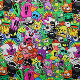 FS1106 Chilling Cuties Cotton Fabric | Fabric | Children, children's, Chilling, Cotton, Cuties, drape, Fabric, fashion fabric, Humming, Kids, making, Monster, Monsters, Monstor, Monstors, Rainbow, sewing, Skirt, Skull | Fabric Styles