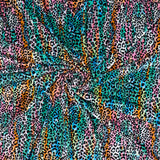 FS1128 Colour Burst Leopard Velvet Stretch Knit Fabric | Fabric | Animal, fabric, Leopard, Multicolour, purple, rainbow, Velour, Velvet | Fabric Styles