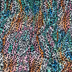 FS1128 Colour Burst Leopard Velvet Stretch Knit Fabric | Fabric | Animal, fabric, Leopard, Multicolour, purple, rainbow, Velour, Velvet | Fabric Styles