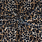 FS1129 Brown Mix Leopard Spots Velvet Stretch Knit Fabric | Fabric | Animal, brown, fabric, Leopard, Velour, Velvet | Fabric Styles
