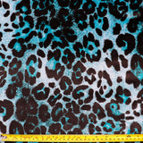 FS1131 Teal Leopard Velvet Stretch Knit Fabric | Fabric | Animal, blue, fabric, Leopard, teal, Velour, Velvet | Fabric Styles