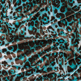 FS1131 Teal Leopard Velvet Stretch Knit Fabric | Fabric | Animal, blue, fabric, Leopard, teal, Velour, Velvet | Fabric Styles