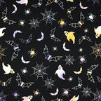 FS1127 Halloween Nightfall Scuba Jersey Stretch | Fabric | Bats, black, halloween, scuba, Spooky, Webs | Fabric Styles