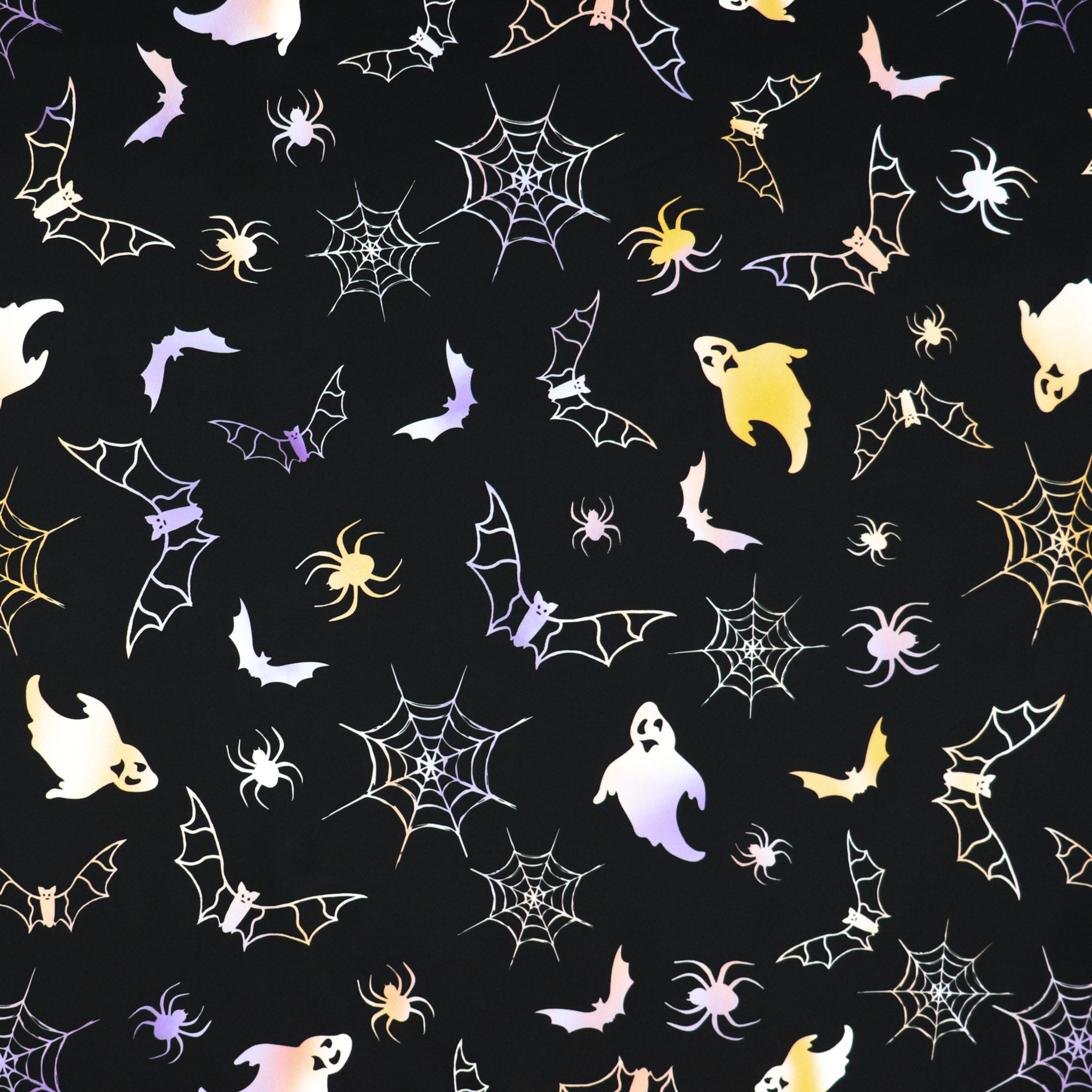 FS1127 Halloween Nightfall Scuba Jersey Stretch | Fabric | Bats, black, halloween, scuba, Spooky, Webs | Fabric Styles