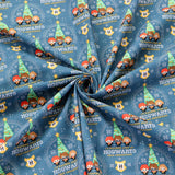 FS635_25 Harry Potter – Hogwarts Christmas Cotton Fabric | Fabric | Children, Christmas, Cotton, Fabric, FS635, Harry Potter, Hogwarts, Santa, XMAS TREE | Fabric Styles