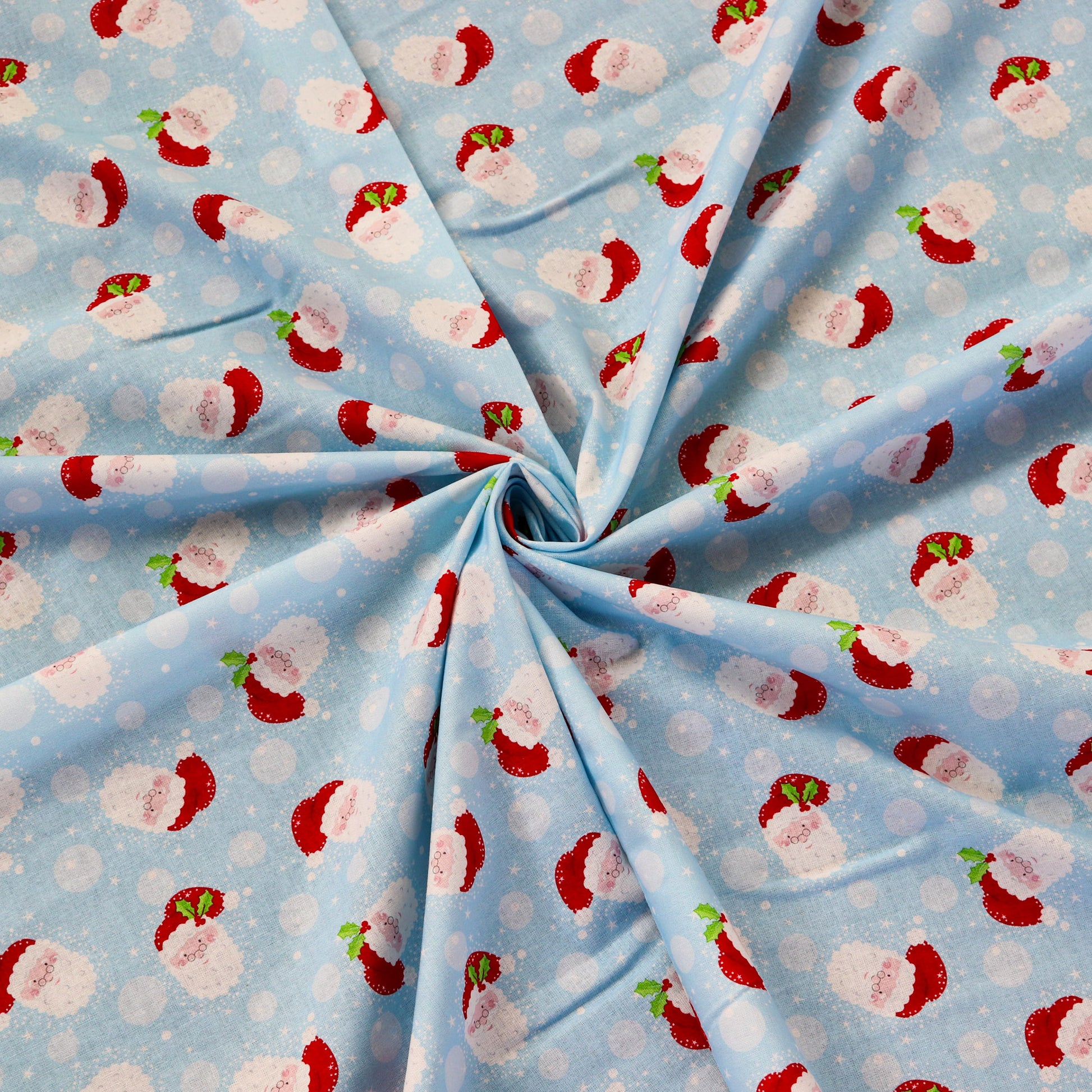 FS1160 Christmas Santa Snowglobes Cotton Fabric Blue | Fabric | 100% Cotton, Christmas, Cotton, drape, Fabric, face, fashion fabric, Hat, making, Reindeer, sewing, Sledge, sleigh, Snake, Snow, Snowflake, snowflakes, Snowing, Snowman, Snowmen, Stars, xmas | Fabric Styles