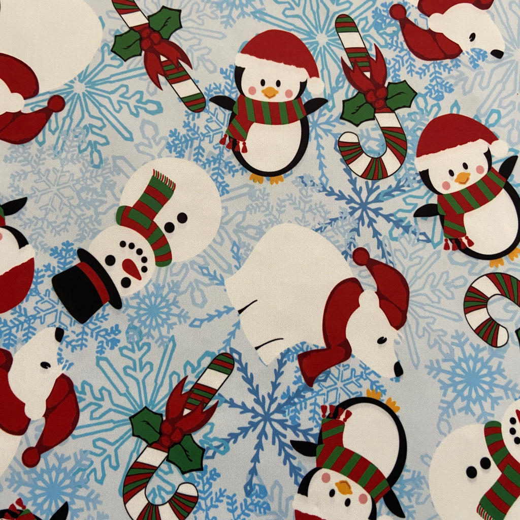 Snow Storm Christmas Fabric