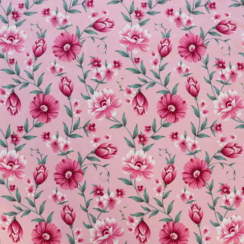 FS1178 Pretty Pink Floral Print Scuba Stretch Knit Fabric | Fabric | fabric, floral, Flowers, New, pink, scuba, Small Flowers | Fabric Styles