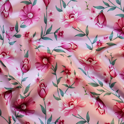 FS1178 Pretty Pink Floral Print Scuba Stretch Knit Fabric | Fabric | fabric, floral, Flowers, New, pink, scuba, Small Flowers | Fabric Styles