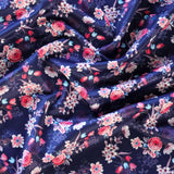 FS1183 Florist Garden Print Scuba Stretch Knit Fabric Navy | Fabric | Blue, Fabric, floral, Flowers, Navy, New, scuba, Small Flowers | Fabric Styles