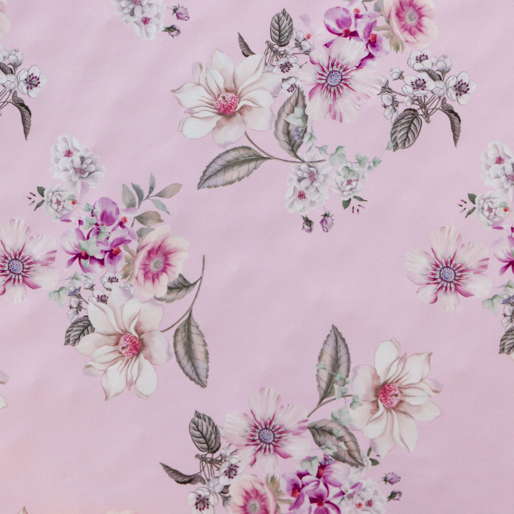 FS1180 Pink Flower Lust Print Scuba Stretch Knit Fabric – Fabric Styles