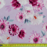 FS1182 Floral Garden Print Scuba Stretch Knit Fabric Lilac | Fabric | fabric, floral, mint, New, scuba | Fabric Styles