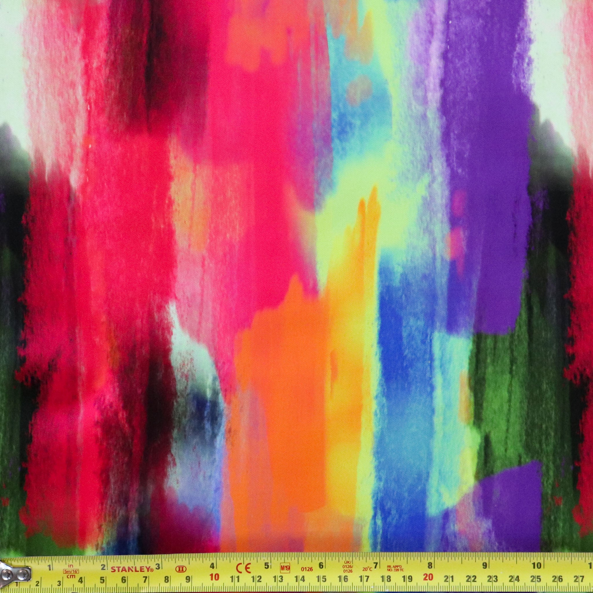 FS1176 Spraylite Tie Dye Print Scuba Stretch Knit Fabric | Fabric | Colourful, drape, Fabric, fashion fabric, New, Nude, paint, paint strokes, Scuba, sewing, Stretchy, tie dye | Fabric Styles