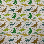 FS857 Cool Dinosaur | Fabric | Animal, Children, Colourful, Cool, Dinosaur, drape, Fabric, fashion fabric, Hearts, Kid, Kids, making, Poly, Poly Cotton, Rose, sewing, Skirt, White | Fabric Styles