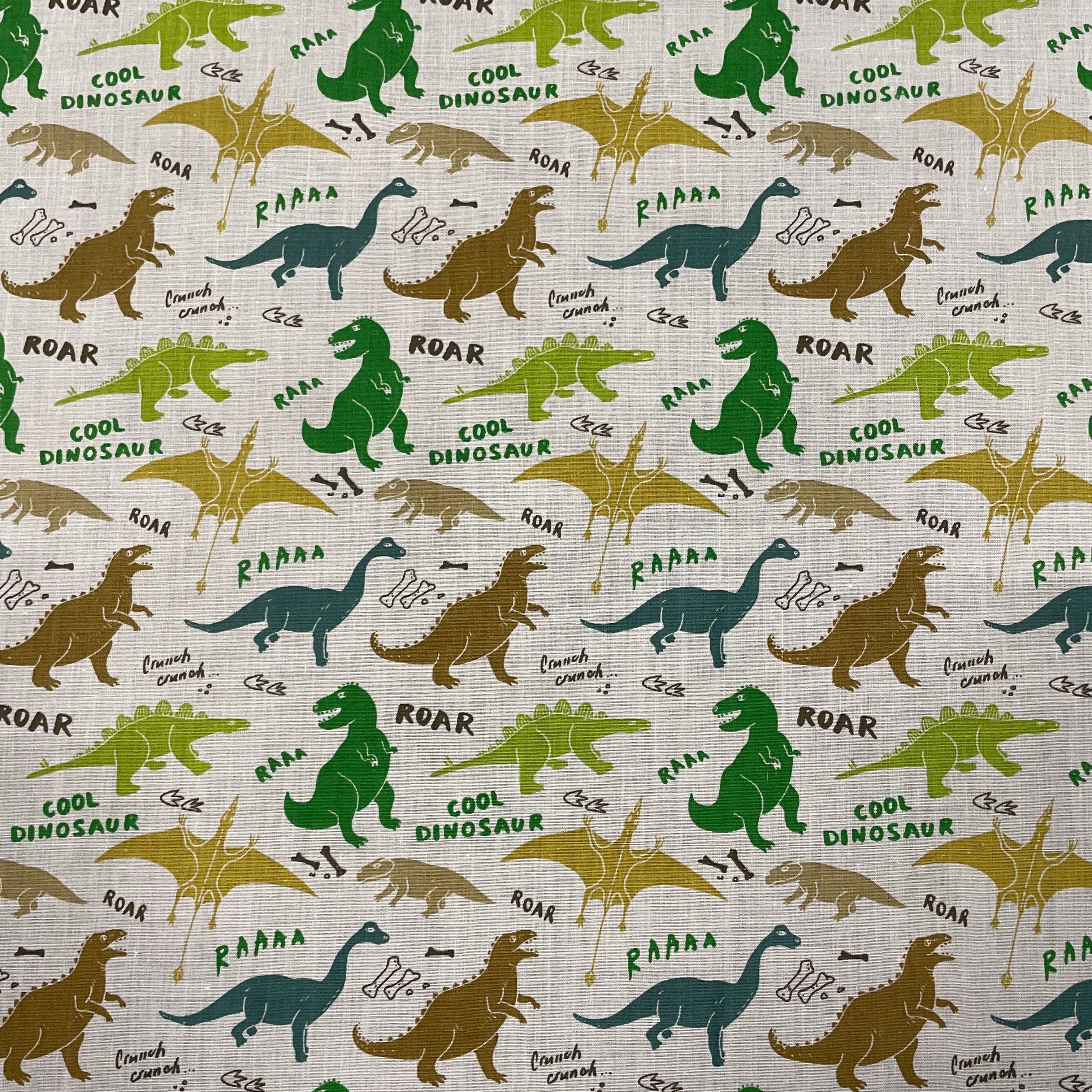 FS857 Cool Dinosaur | Fabric | Animal, Children, Colourful, Cool, Dinosaur, drape, Fabric, fashion fabric, Hearts, Kid, Kids, making, Poly, Poly Cotton, Rose, sewing, Skirt, White | Fabric Styles