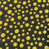 FS856_1 Smiley Emoji | Fabric | Children, Colourful, drape, Emoji, Emotion, Fabric, fashion fabric, Hearts, Kid, Kids, making, Navy, Poly, Poly Cotton, sale, sewing, Skirt, Smiley, White | Fabric Styles