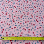 FS854_3 Pink Small Floral Cotton Poplin | Fabric | Button, Buttons, Cotton, Cotton Poplin, drape, Fabric, fashion fabric, Floral, Flower, Kids, making, Rose, Roses, sale, sewing, Skirt, Woven | Fabric Styles