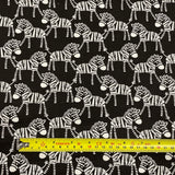 FS866 Safari Central Zebra Cotton Fabric Black | Fabric | Animal, Cotton, drape, Fabric, fashion fabric, making, Safari, Sale, sewing, Skirt, Woven, Zebra | Fabric Styles