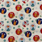 FS861 Christmas Santa & Reindeer Christmas Cotton Fabric White | Fabric | blue, celebration, Christmas, Christmas Tree, Cotton, drape, Dream, Fabric, fashion fabric, Festive, House, Light blue, making, Sale, sewing, Ski, Skirt, Snow, Snowflake, tree, Xmas | Fabric Styles