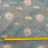 FS868 Adventures in the Sky Floating Cotton Fabric Blue | Fabric | Clouds, Cotton, drape, Fabric, fashion fabric, Kids, making, Safari, sewing, Skirt, Woven | Fabric Styles