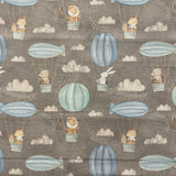 FS867 Adventures in the Sky Pathways Cotton Fabric Grey | Fabric | Clouds, Cotton, drape, Fabric, fashion fabric, Kids, making, Safari, Sale, sewing, Skirt, Woven | Fabric Styles