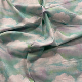 FS870 Meadow Clouds Cotton Fabric Blue | Fabric | Clouds, Cotton, drape, Fabric, fashion fabric, Kids, making, Safari, sewing, Skirt, Woven | Fabric Styles