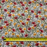 FS864 Beehive Multi Floral Cotton Fabric White | Fabric | Cotton, drape, Fabric, fashion fabric, Floral, Flower, making, Rose, Roses, Sale, sewing, Skirt, Woven | Fabric Styles