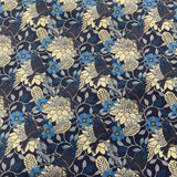 FS865 Floral Cotton Fabric Blue | Fabric | Cotton, drape, Fabric, fashion fabric, Floral, Flower, making, Rose, Roses, Sale, sewing, Skirt, Woven | Fabric Styles