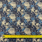 FS865 Floral Cotton Fabric Blue | Fabric | Cotton, drape, Fabric, fashion fabric, Floral, Flower, making, Rose, Roses, Sale, sewing, Skirt, Woven | Fabric Styles