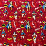 FS783_5 Heroines Stacked Girl Power DC | Fabric | Batman, Batwoman, Blue, Brand, Branded, Children, comic, comics, Cotton, Cotton SALE, dc, drape, Fabric, fashion fabric, flash, hero, Kaboom, Kids, Light blue, logo, making, man, Navy, Pow, Red, super, superhero, Superman, superwoman | Fabric Styles