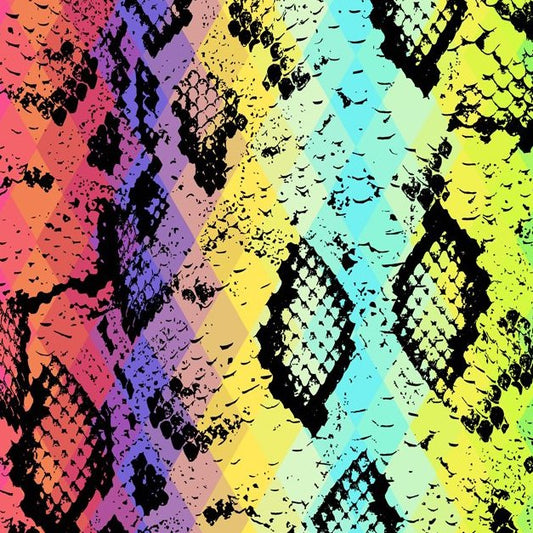 FS926 Rainbow Snake Skin Cotton | Fabric | Children, Cotton, drape, Fabric, fashion fabric, Kids, Kites, making, sewing, Skirt, Snake, Tie Dye | Fabric Styles