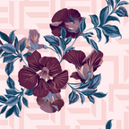 FS289 Pink Impatiens Floral | Fabric Styles