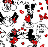 FS760_3 Disney Love Letters | Fabric | blue, Brand, Branded, Children, Cotton, Denim, Disney, drape, Fabric, fashion fabric, Kids, Letters, Light blue, Love, making, Mermaid, Mickey, Mickey mouse, Minnie, Minnie Mouse, Mouse, Pink, sewing, Skirt, Stripe | Fabric Styles