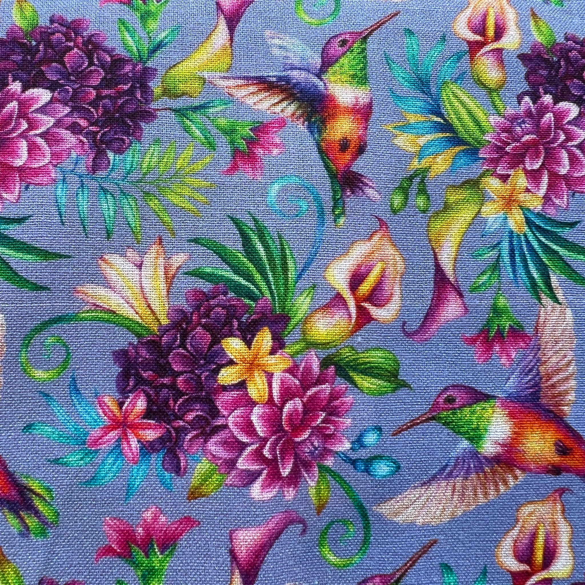 FS1006 Humming Bird Floral Cotton Fabric | Fabric | Alphabet, Animal, Bird, Birds, children, Cotton, drape, Fabric, fashion fabric, Floral, Flowers, Humming, Humming Bird, HummingBird, Kids, making, sewing, Skirt | Fabric Styles