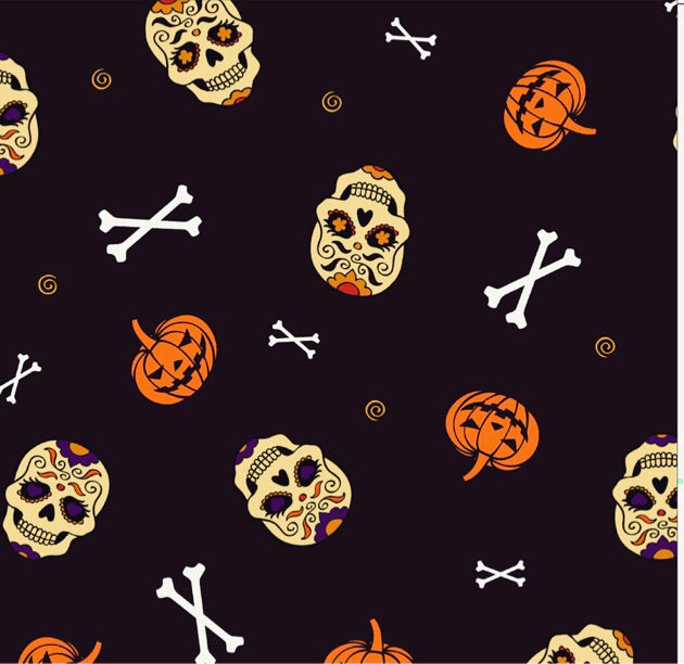 FS323 Skull Halloween | Fabric Styles