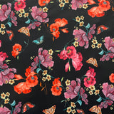 FS830 Black & Navy Floral | Fabric | fabric, Floral, jersey, sale, scuba, stretch | Fabric Styles