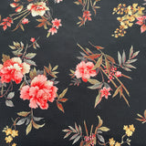 FS955 Black Floral Jacquard | Fabric | Fabric, fashion fabric, Floral, Jacquard, jersey, Purple, Sale, sewing, stretch, White | Fabric Styles