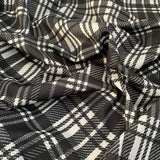 FS851 Black & White Tartan | Fabric, fashion fabric, making, Scuba, sewing, Stretch, Stretchy, Tartan | Fabric Styles