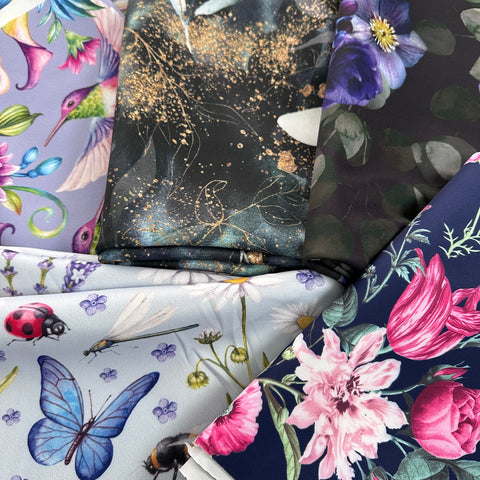 Half Metres Floral Scuba Fabric Bundle (5 Pack) | Fabric | bundle, Bundles, fabric, Leopard, new, New Arrivals, scuba | Fabric Styles