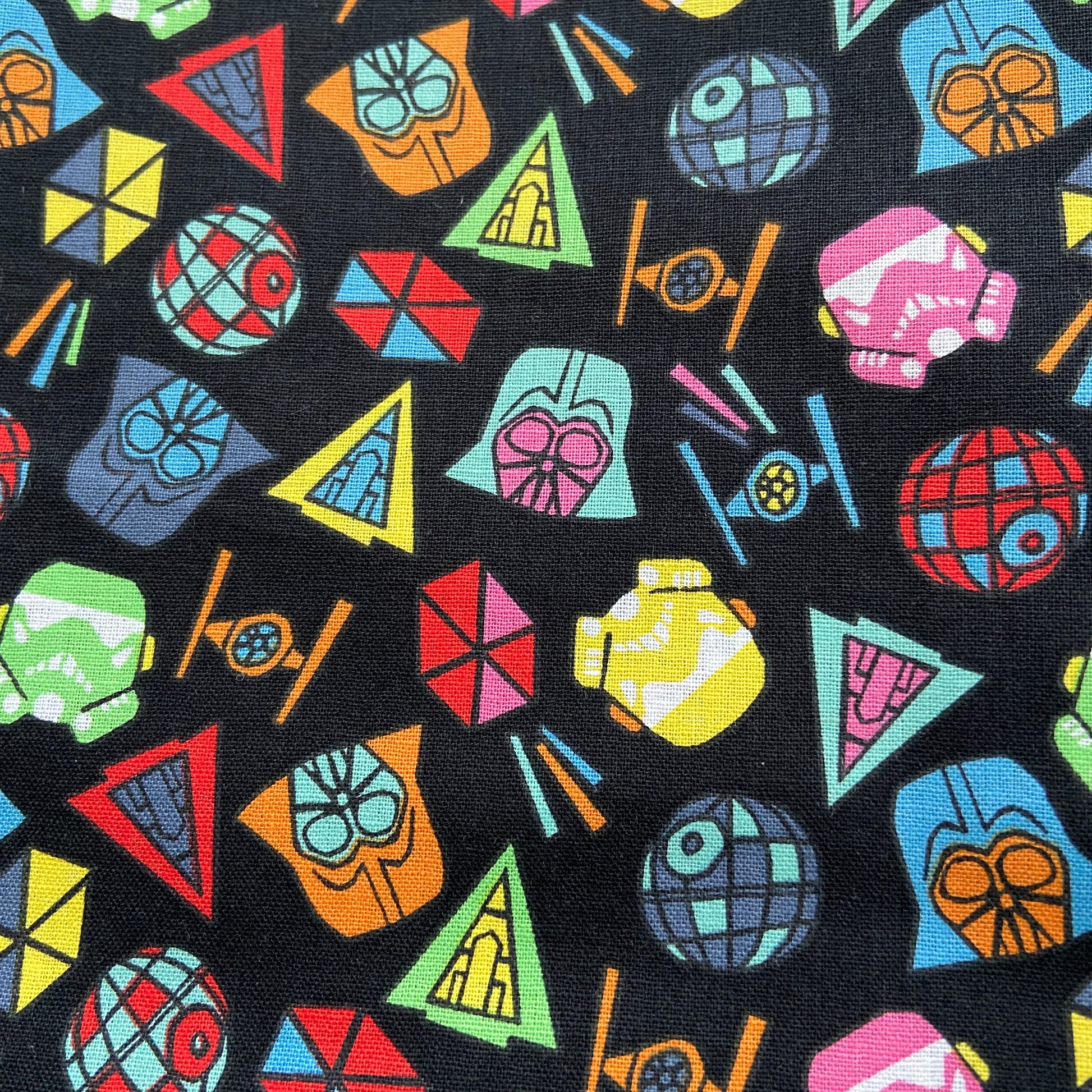 FS598_2 Star Wars Icons Cotton | Fabric | Brand, Branded, Children, comic, Cotton, Darth, Darth Vader, Fabric, fashion fabric, Flash, Iron Man, Kids, logo, making, man, Navy, Star, Star Wars, Vader, War, Wars | Fabric Styles